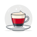 Glass of espresso with crema