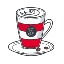 Mocha coffee with chocolate and milk foam